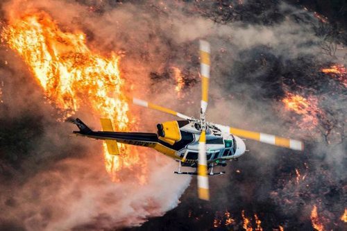 First-responders fight the Thomas Fire